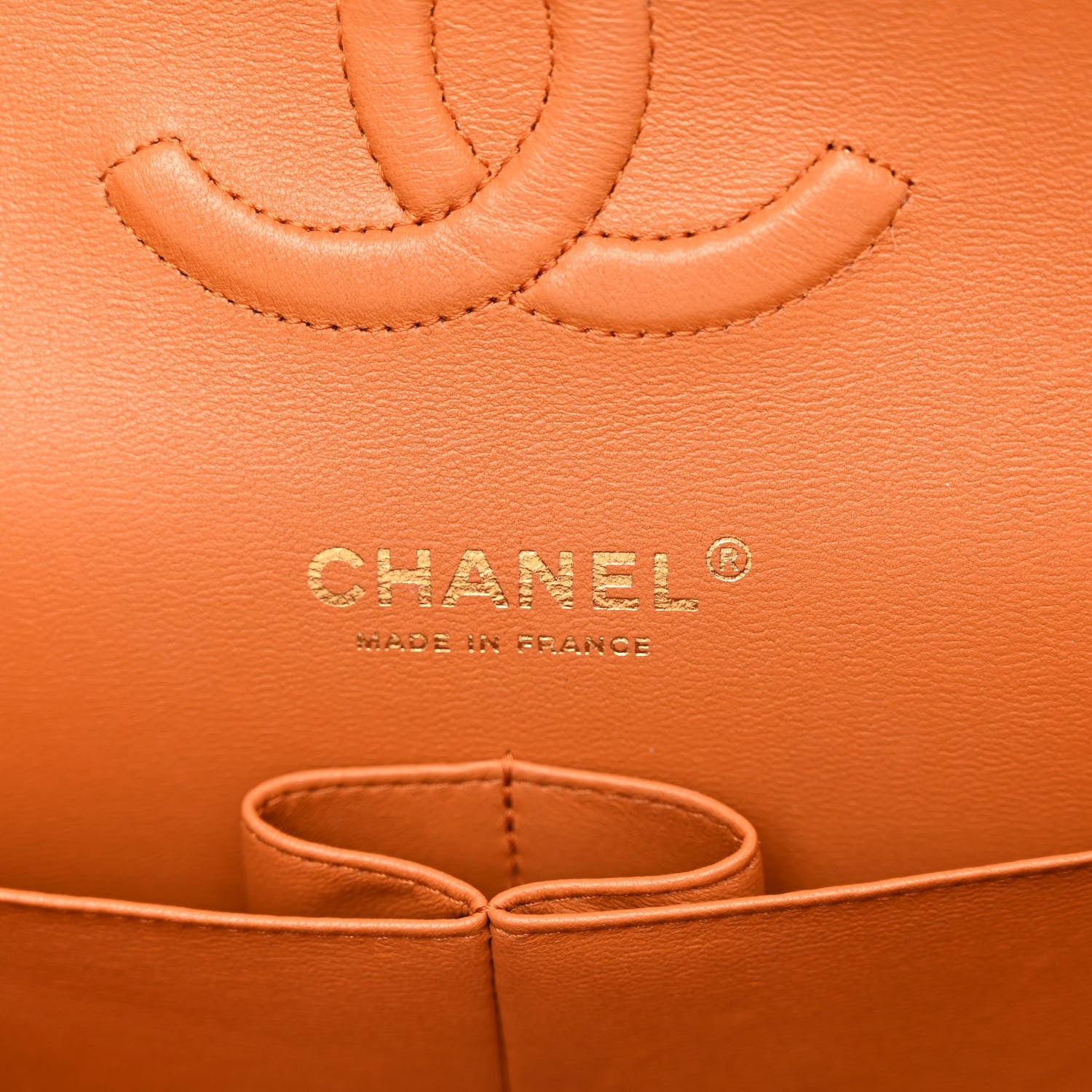 Chanel Caviar Quilted Medium Double Flap Light Brown 6 of 10