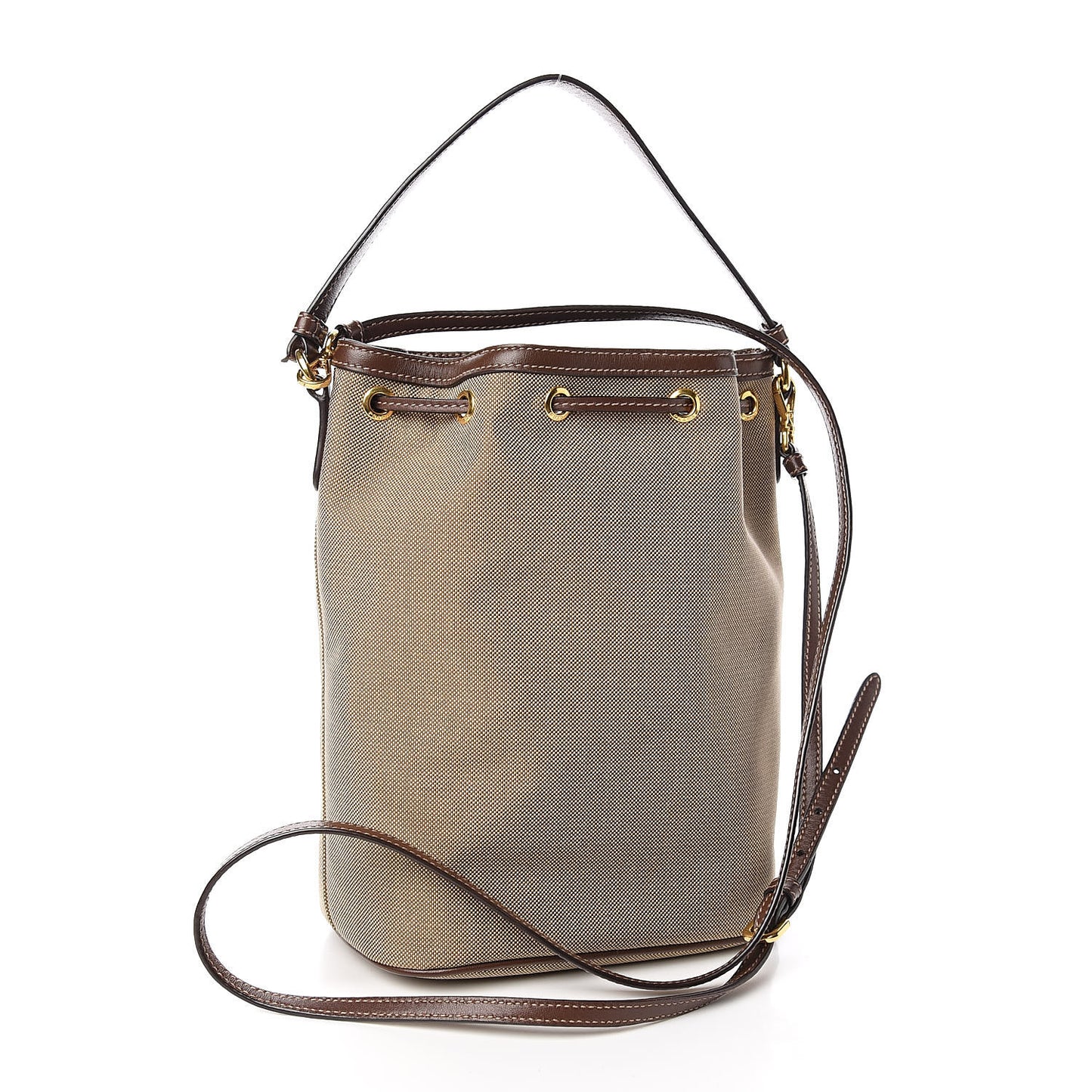 Jacquard Logo Mini Bucket Crossbody Bag Corda Bruciato