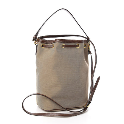 Prada Jacquard Logo Mini Bucket Crossbody Bag Corda Bruciato 3 of 13