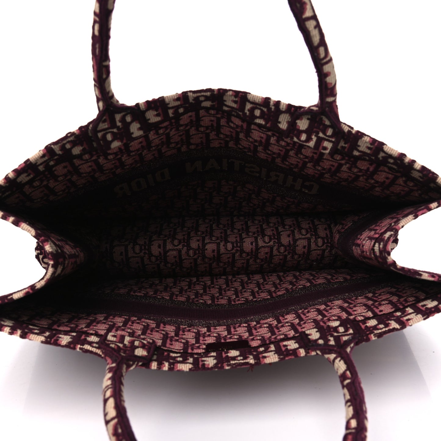 Oblique Large Book Tote Burgundy Multicolor