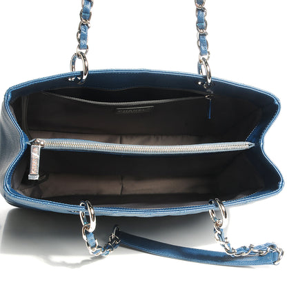 Chanel Caviar Grand Shopping Tote GST Dark Blue 8 of 8