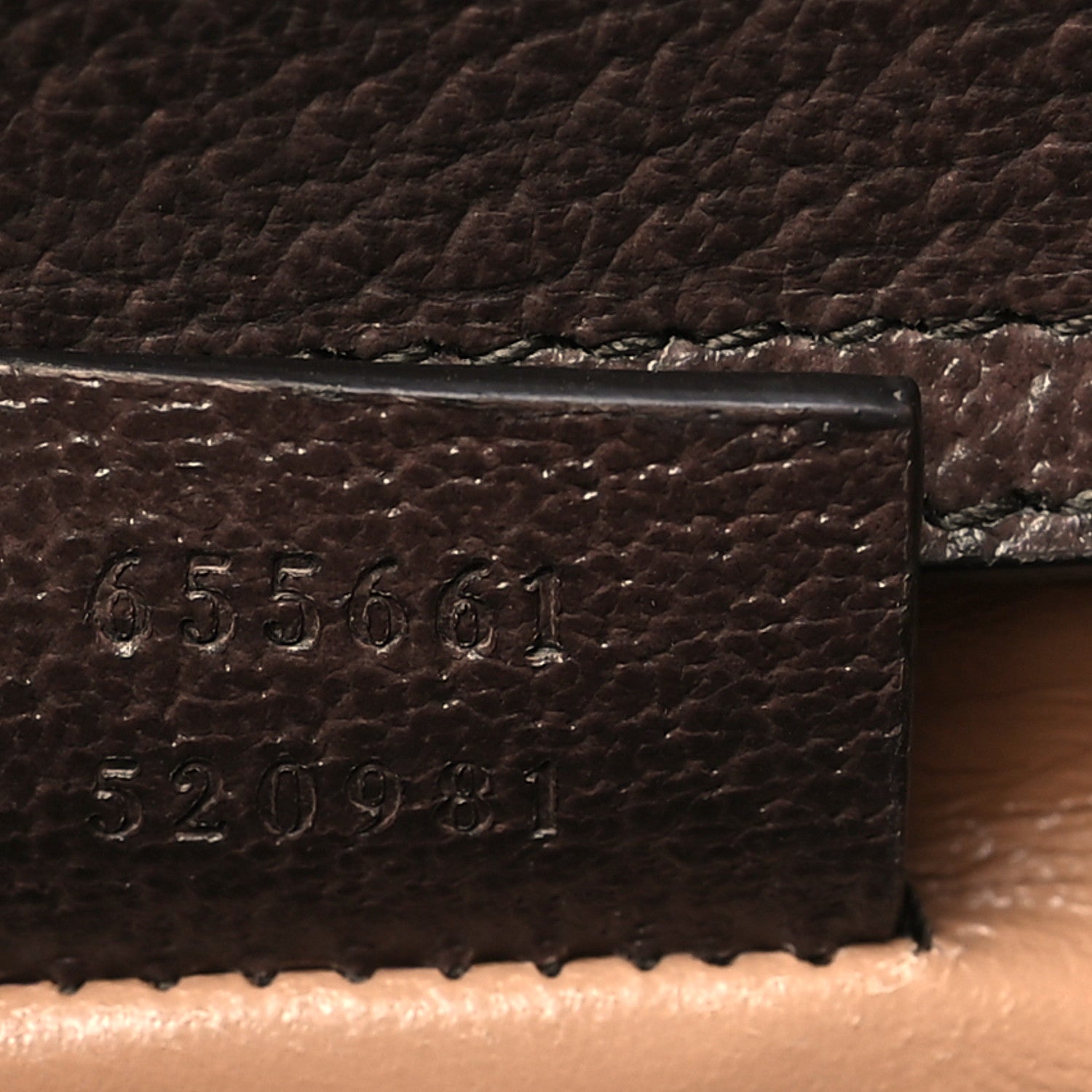 Gucci Monogram Jumbo GG Textured Dollar Calfskin Mini Diana Tote Bag Camel Ebony New Acero 7 of 10