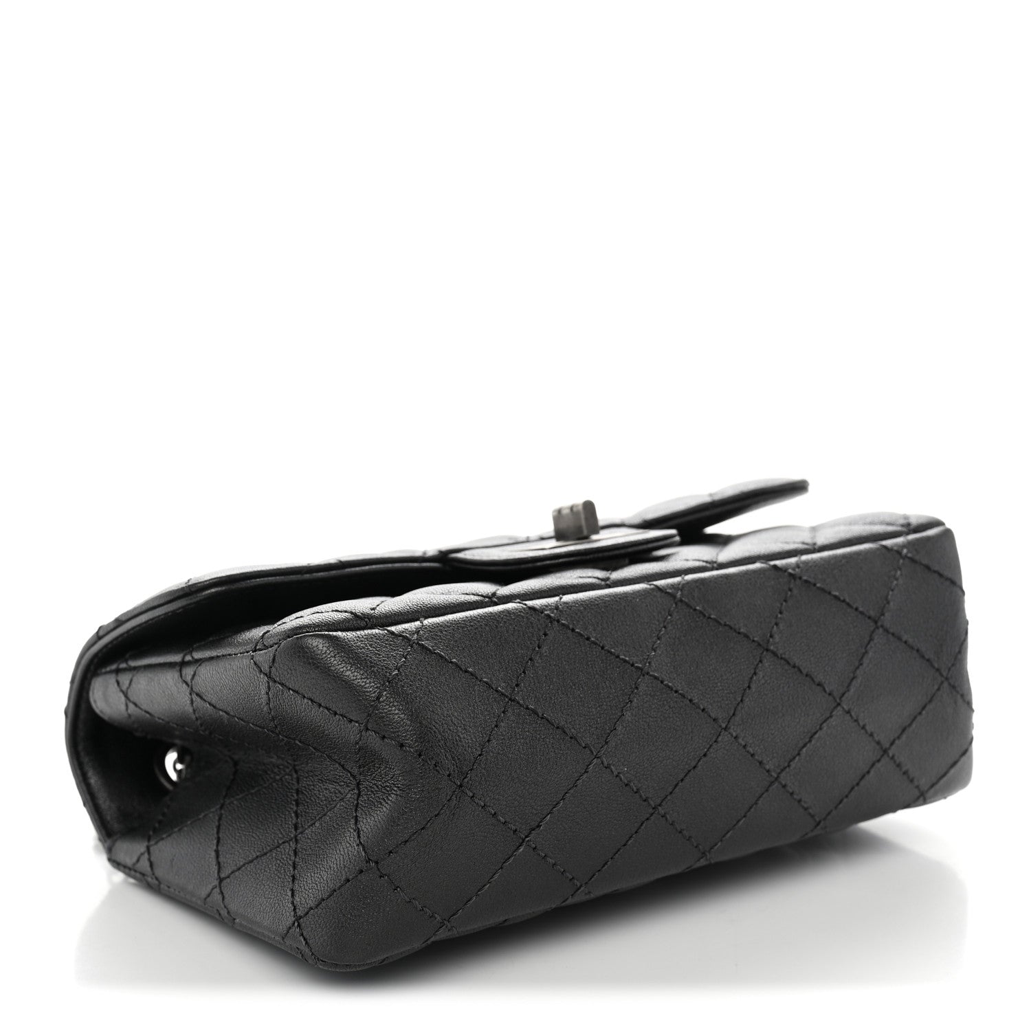 Chanel Metallic Sheepskin Quilted 2.55 Reissue Mini Flap Dark Grey 4 of 11