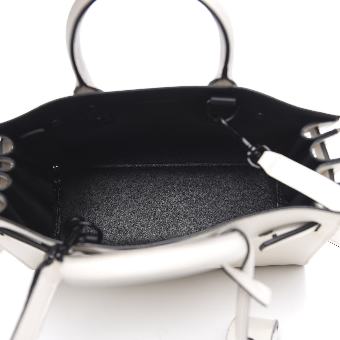 Grained Calfskin Nano Sac De Jour Porcellana Black