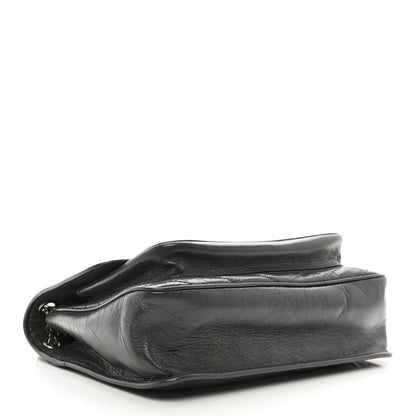 Saint Laurent Crinkled Calfskin Matelasse Monogram Large Niki Chain Satchel Fog 4 of 10