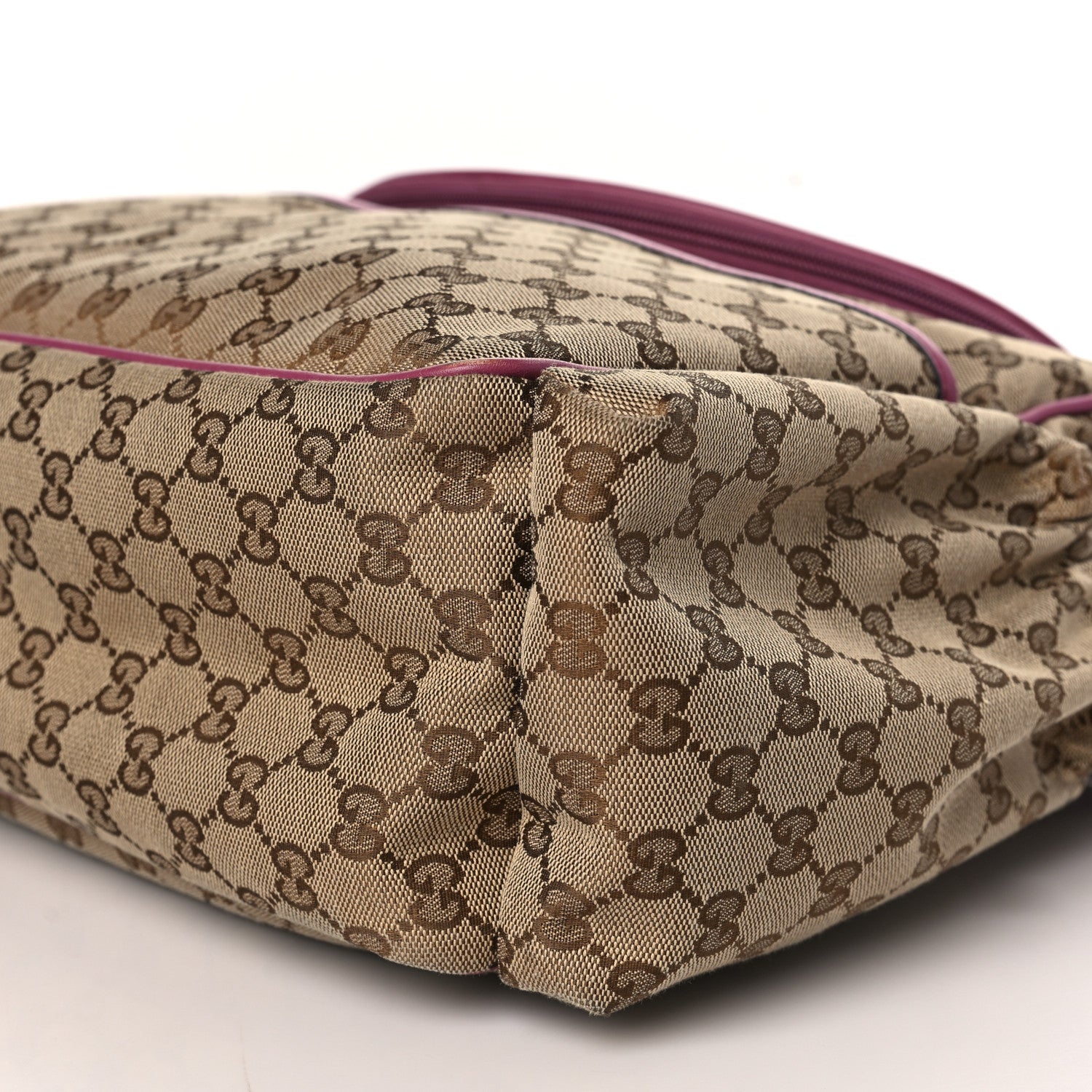 Gucci Monogram Margaux Calfskin Large Diaper Bag Beige Ebony Peonia Flower 10 of 10