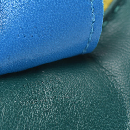 Hermes Milo Lambskin Grigri Rodeo Horse Bag Charm MM Malachite Bleu Zanzibar Lime 3 of 3