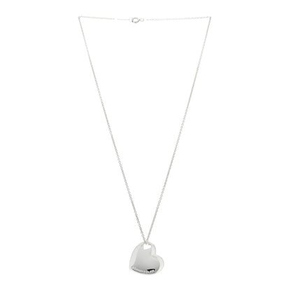 Tiffany Sterling Silver Puffed Heart Pendant Necklace 3 of 6