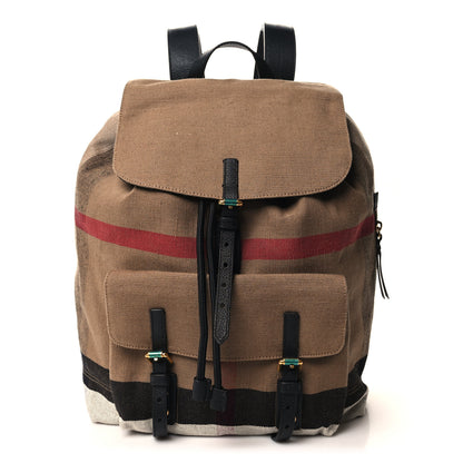 Burberry Canvas Mega Check Small Brookdale Backpack Black 1 of 9
