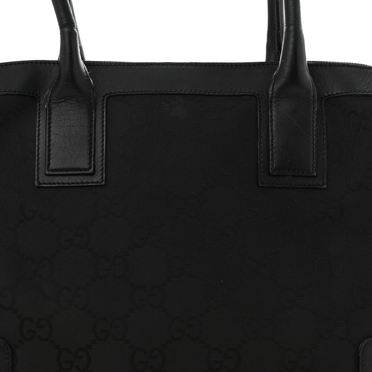 Gucci Nylon Monogram Tote Bag Black 8 of 11