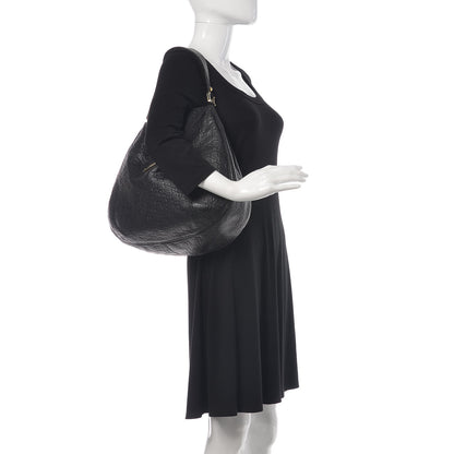 Gucci Guccissima Large New Ladies Web Hobo Black 2 of 11