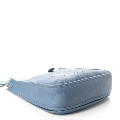 Hermes Taurillon Clemence Evelyne III GM Blue Jean 4 of 14