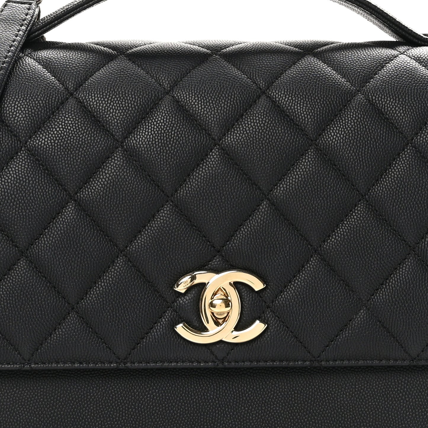 Caviar Quilted Large Business Affinity Flap Black