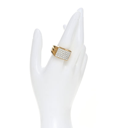 David Yurman 18K Yellow Gold Diamond Deco Beveled Signet Ring 62 10 2 of 4