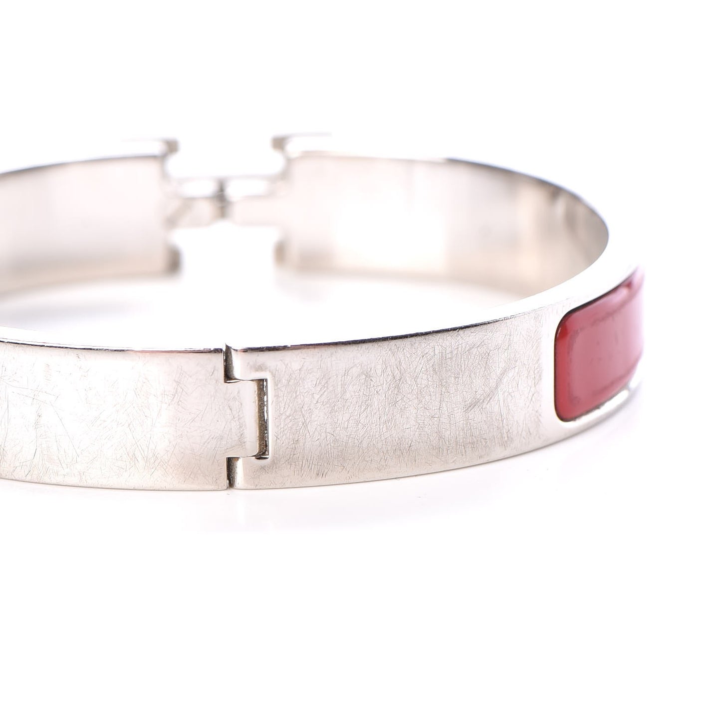 Enamel Narrow Clic Clac H Bracelet GM Red