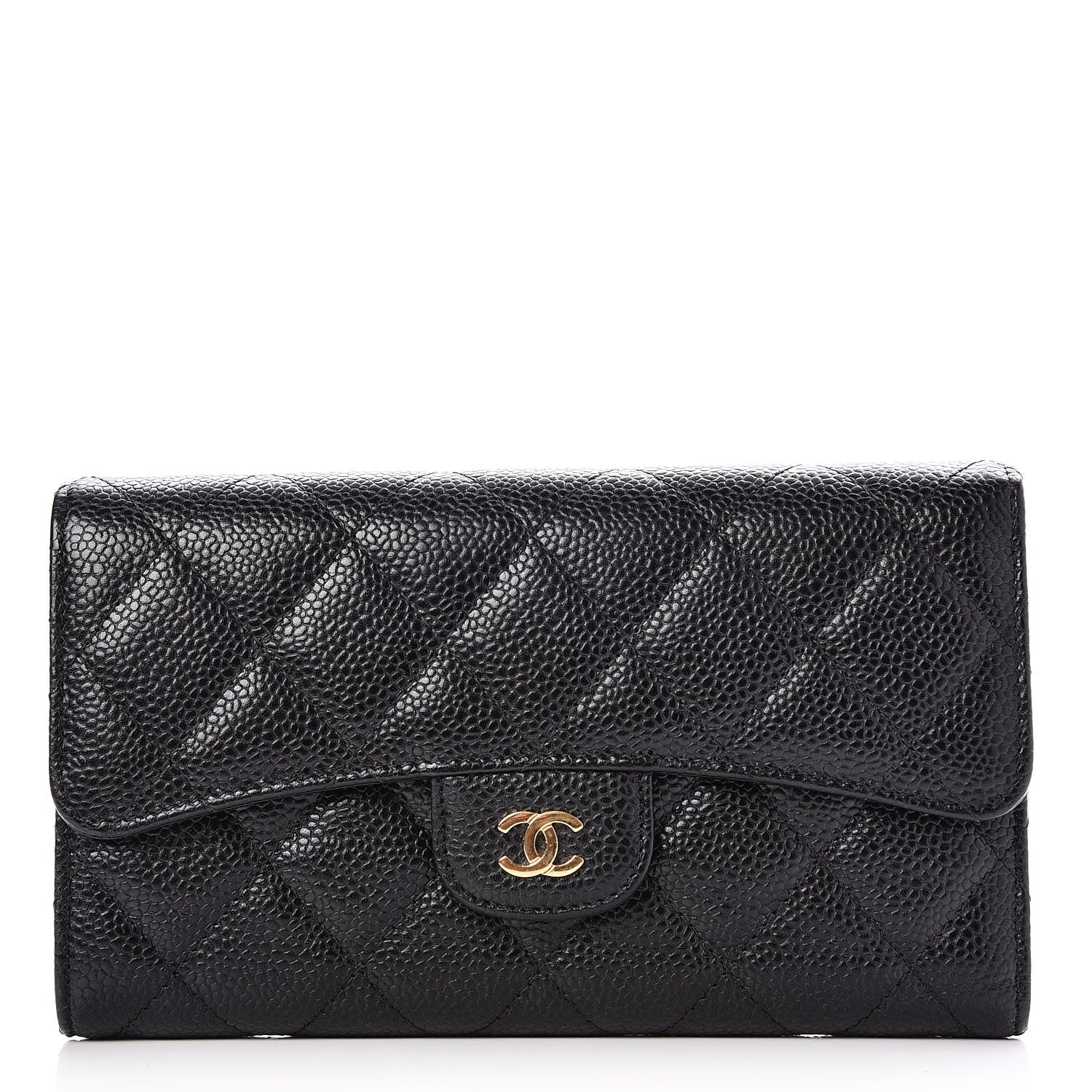 Chanel Caviar Quilted Large Flap Wallet Black 1 of 9