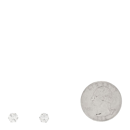 Parker & West by FASHIONPHILE Platinum Diamond Round 1.23ct Round Cut Solitaire Earrings 2 of 4