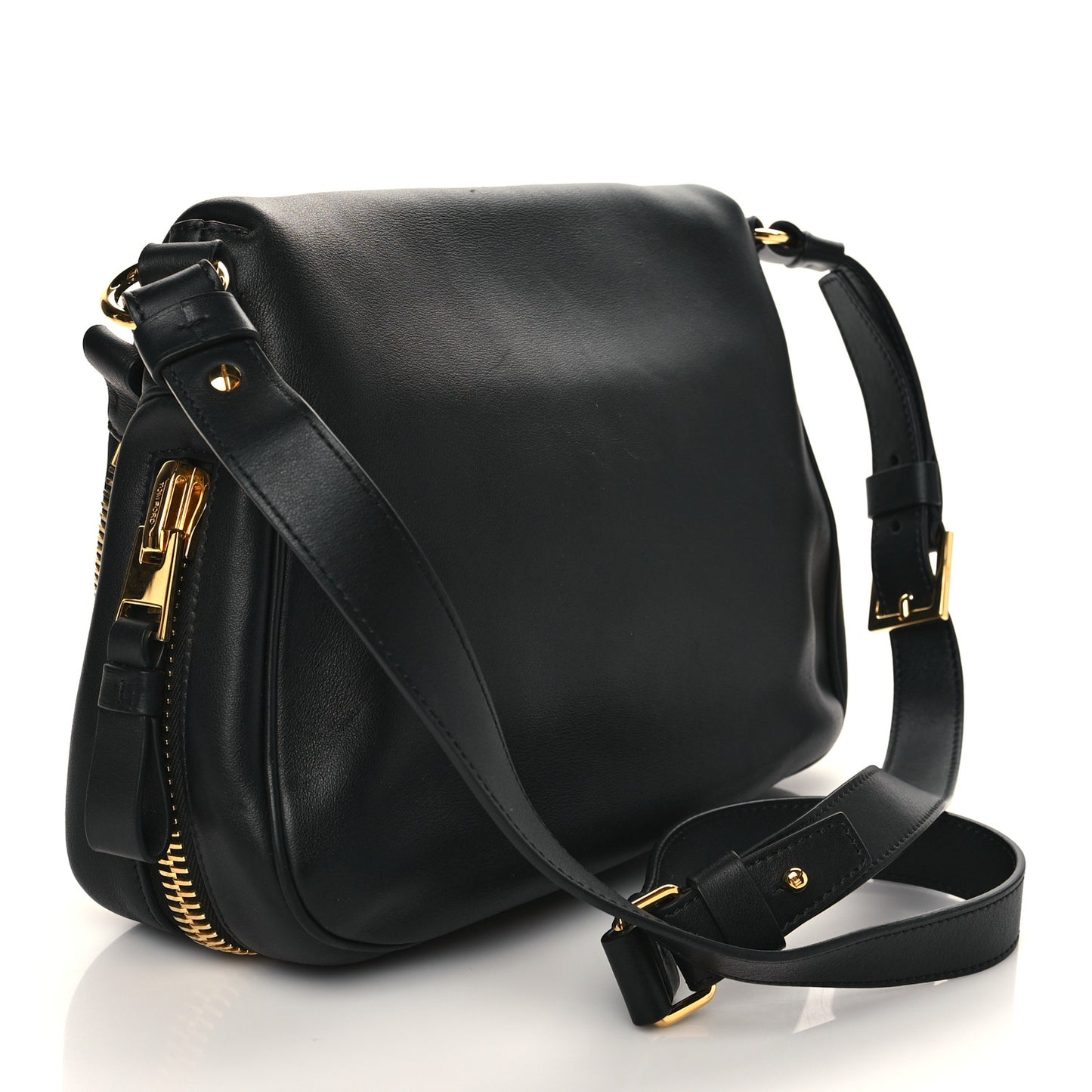 Calfskin Medium Jennifer Crossbody Bag Black