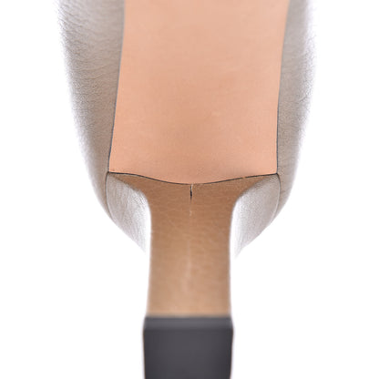 Gucci Metallic Soft Cellarius Calfskin Horsebit Platform Peep Toe Pumps 38 Champagne 14 of 18