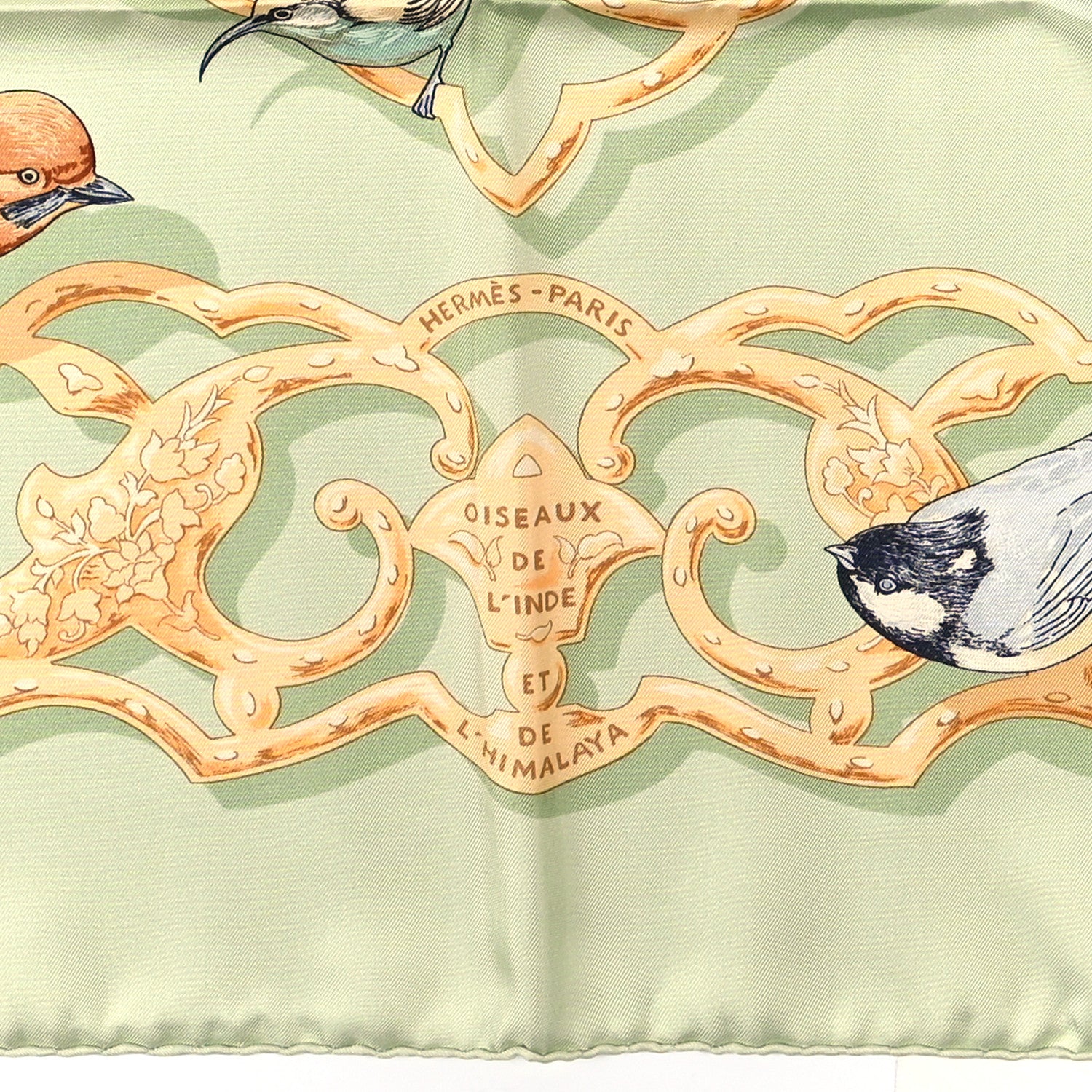Hermes Silk Oiseaux De L’Inde Et De L’Himalaya 90 Scarf 2 of 3