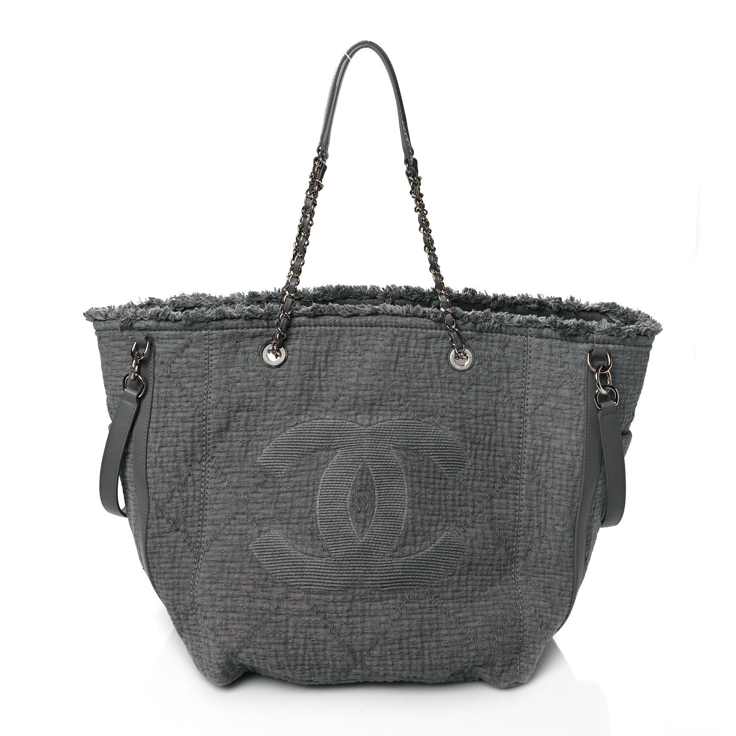 Chanel Canvas Small Double Face Tote Gray 1 of 10