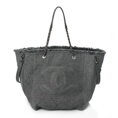 Chanel Canvas Small Double Face Tote Gray 1 of 10