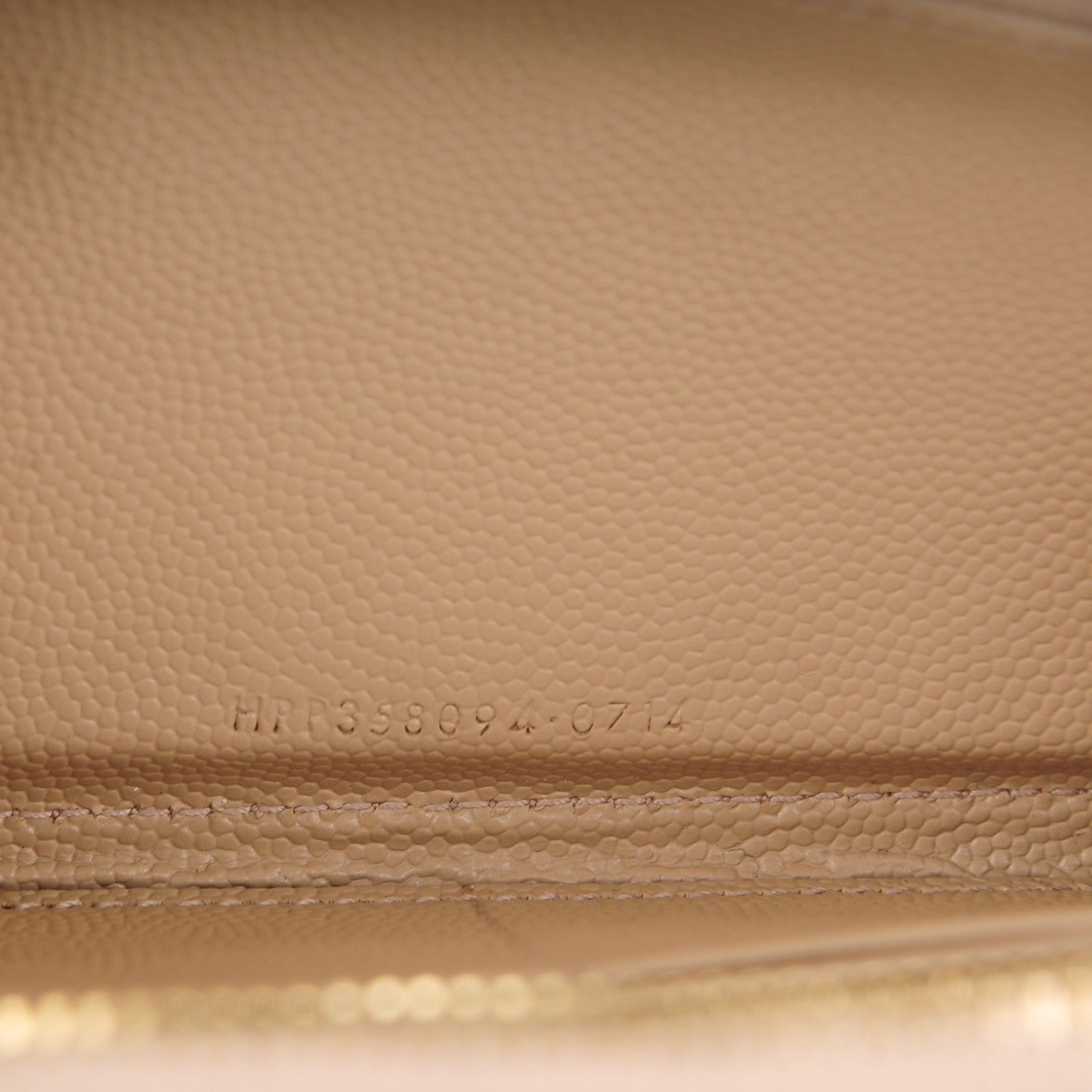 Saint Laurent Grain De Poudre Matelasse Chevron Monogram Zip Around Wallet Powder 8 of 8