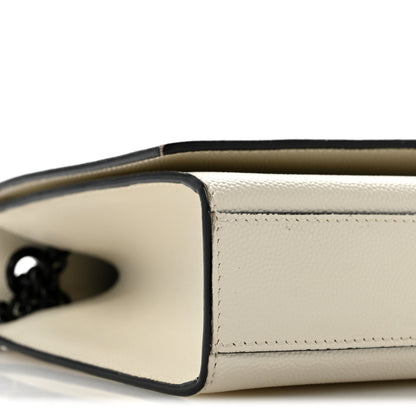 Saint Laurent Grain De Poudre Medium Classic Monogram Kate Satchel Porcellana Black 9 of 13