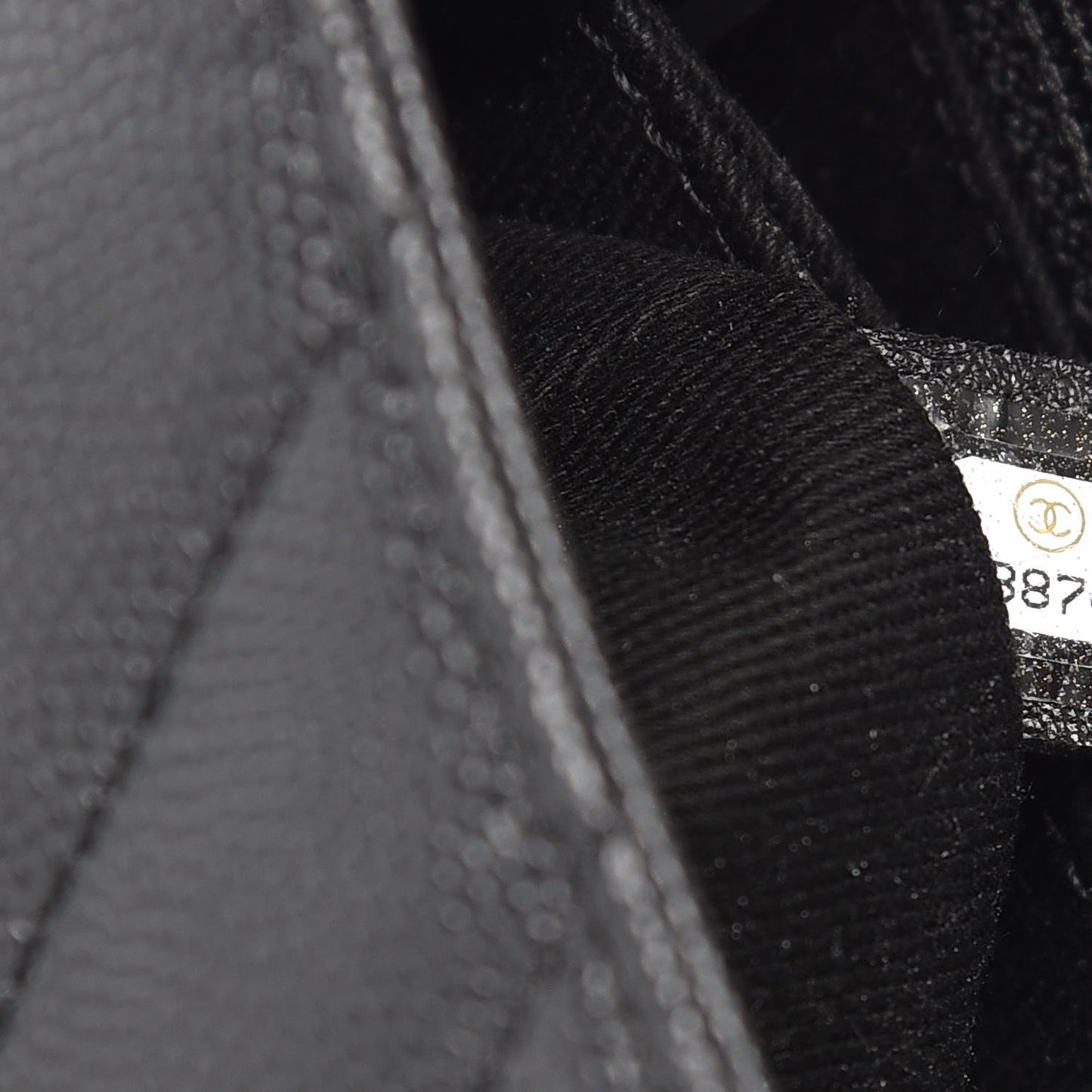 Caviar Chevron Quilted Mini Coco Handle Flap Dark Grey