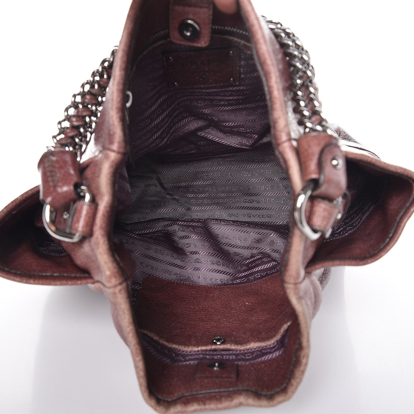 Cervo Lux Chain Shoulder Bag Lampone Sfumato