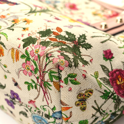 Gucci Canvas Flora Floral Medium Jolicoeur Tote White 12 of 13