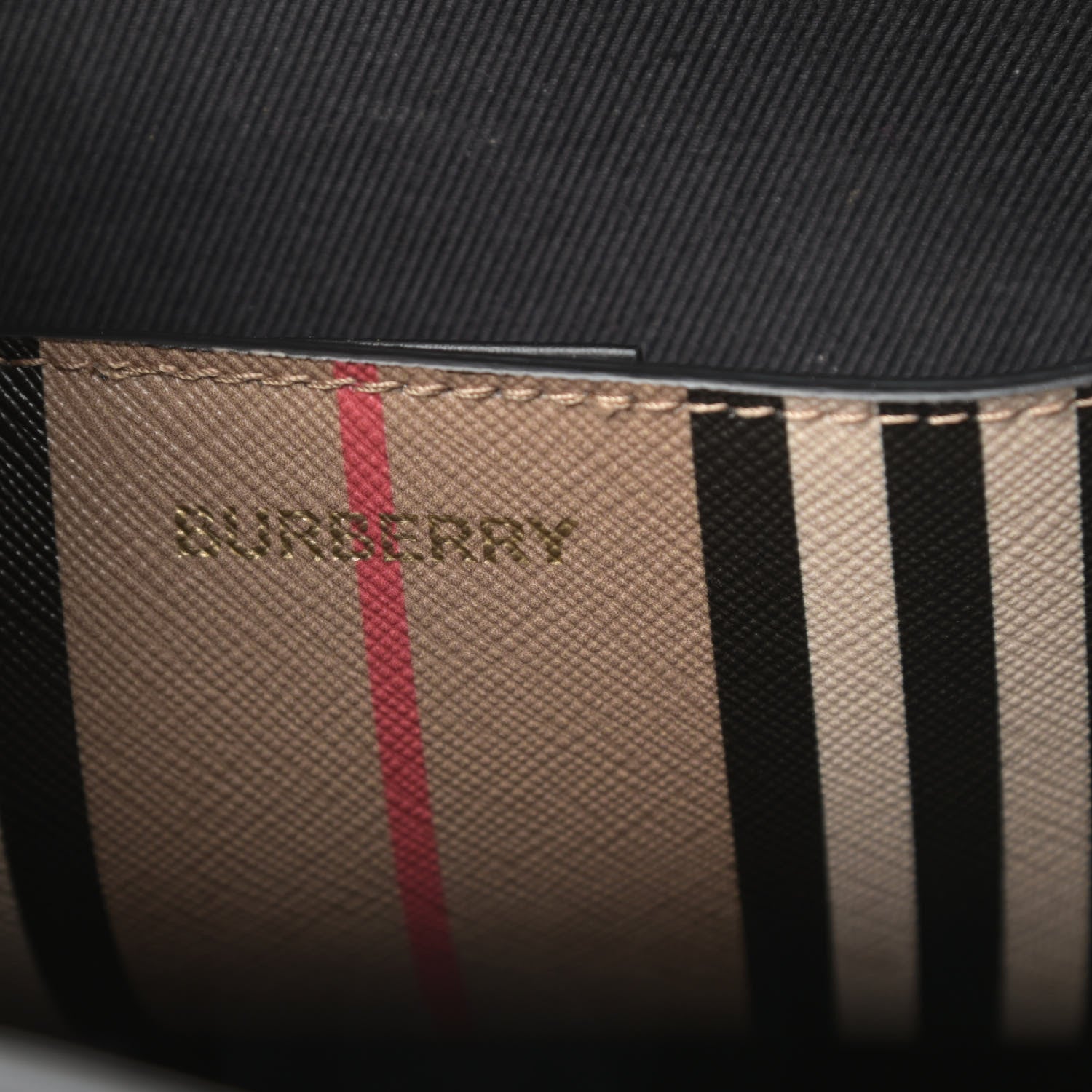 Burberry E-Canvas Stripe Small Portrait Tote Bag Brown 6 of 11