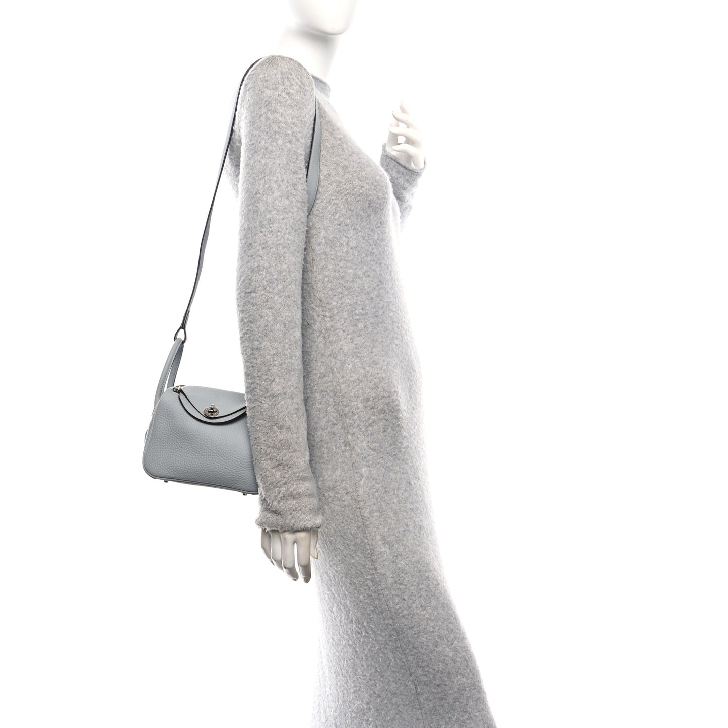 Taurillon Clemence Mini Lindy 20 Bleu Glacier