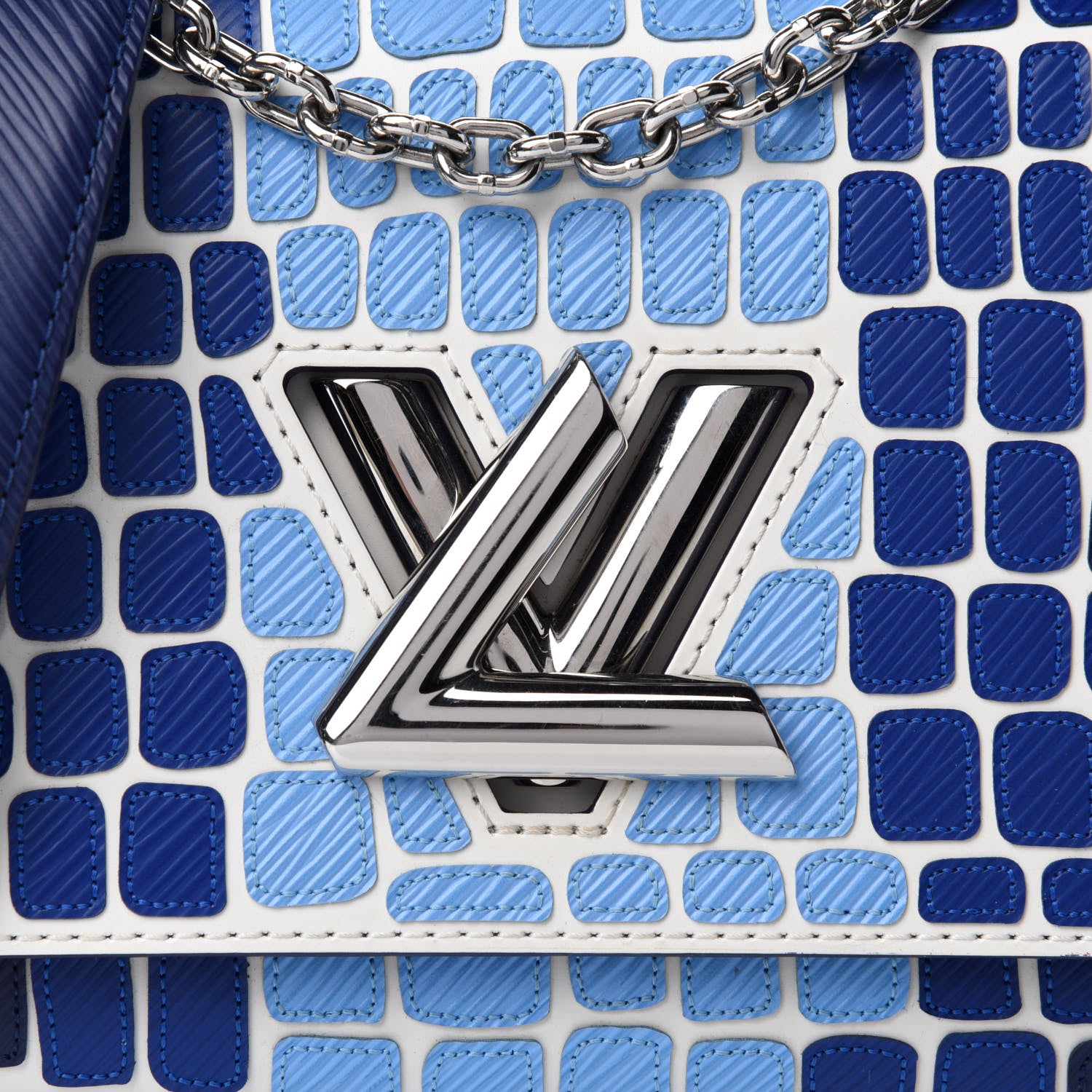 Louis Vuitton Epi Savane Twist Shoulder Bag MM Blue 10 of 10