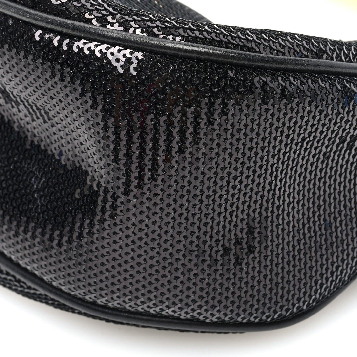 Sequin Embellished Mini Bianca Hobo Black