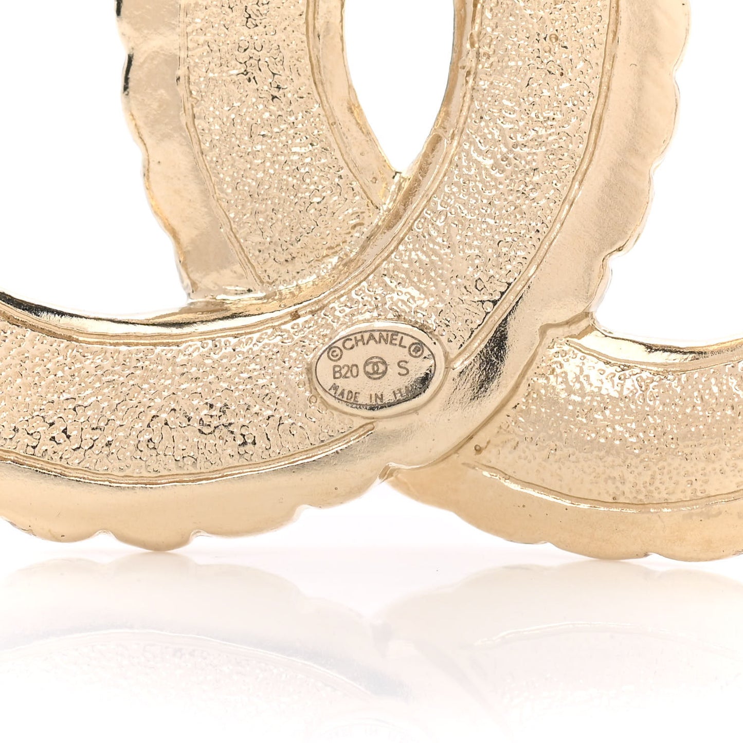 Pearl Crystal Queen of France CC Brooch Gold