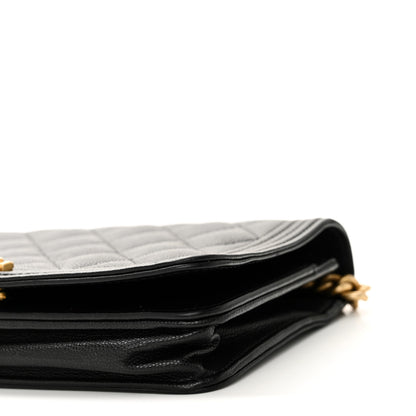 Chanel Caviar Quilted Boy Wallet On Chain WOC Black 11 of 11