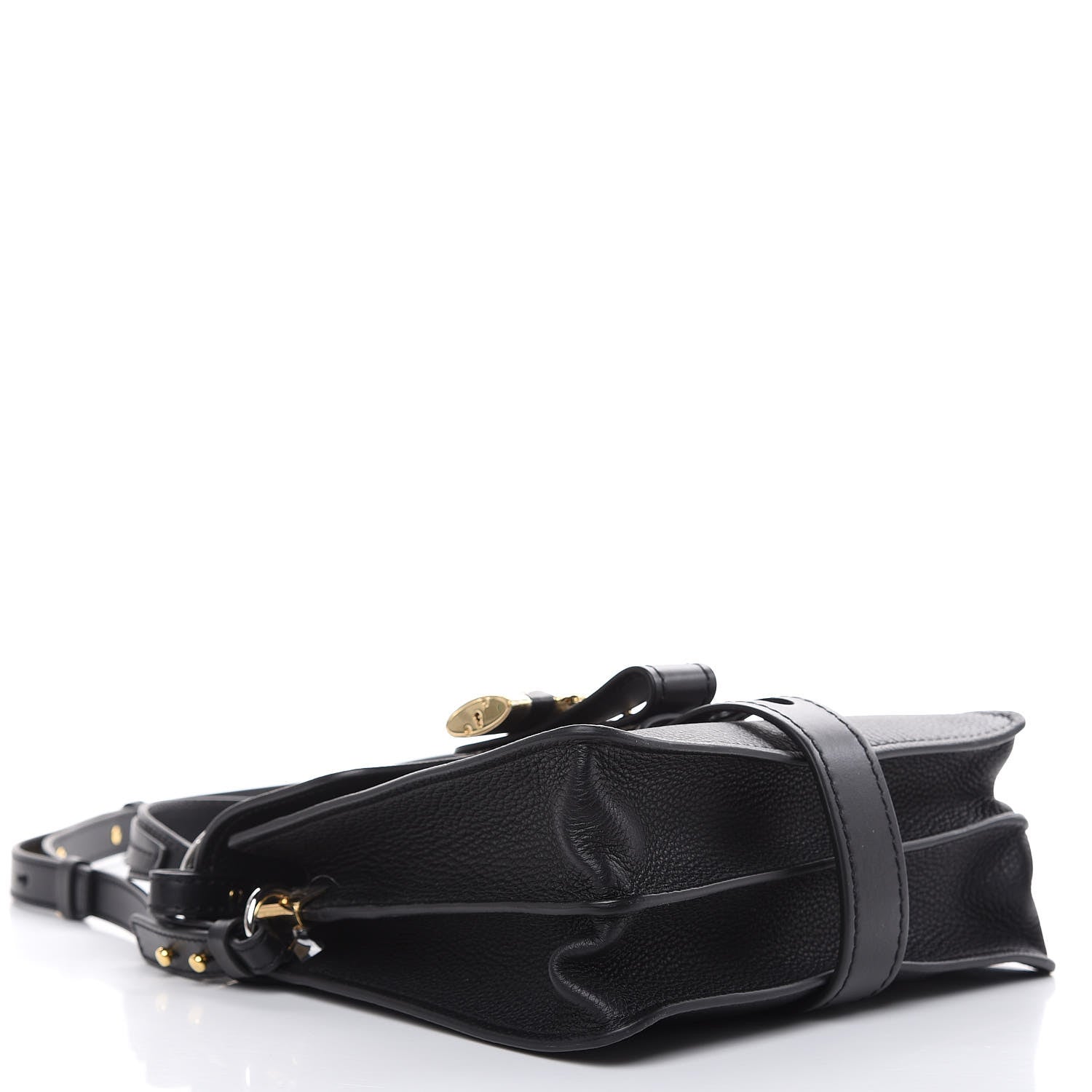 Chloe Shiny Grained Calfskin Small Aby Day Shoulder Bag Black 4 of 8
