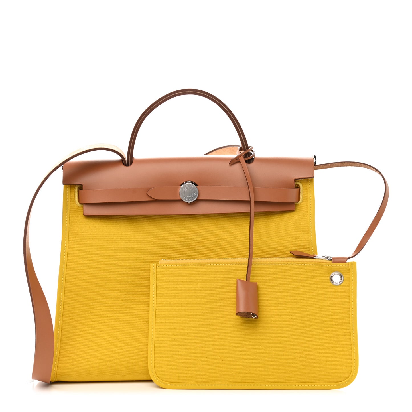 Toile Vache Hunter Herbag Zip 31 PM Natural Jaune De Naples