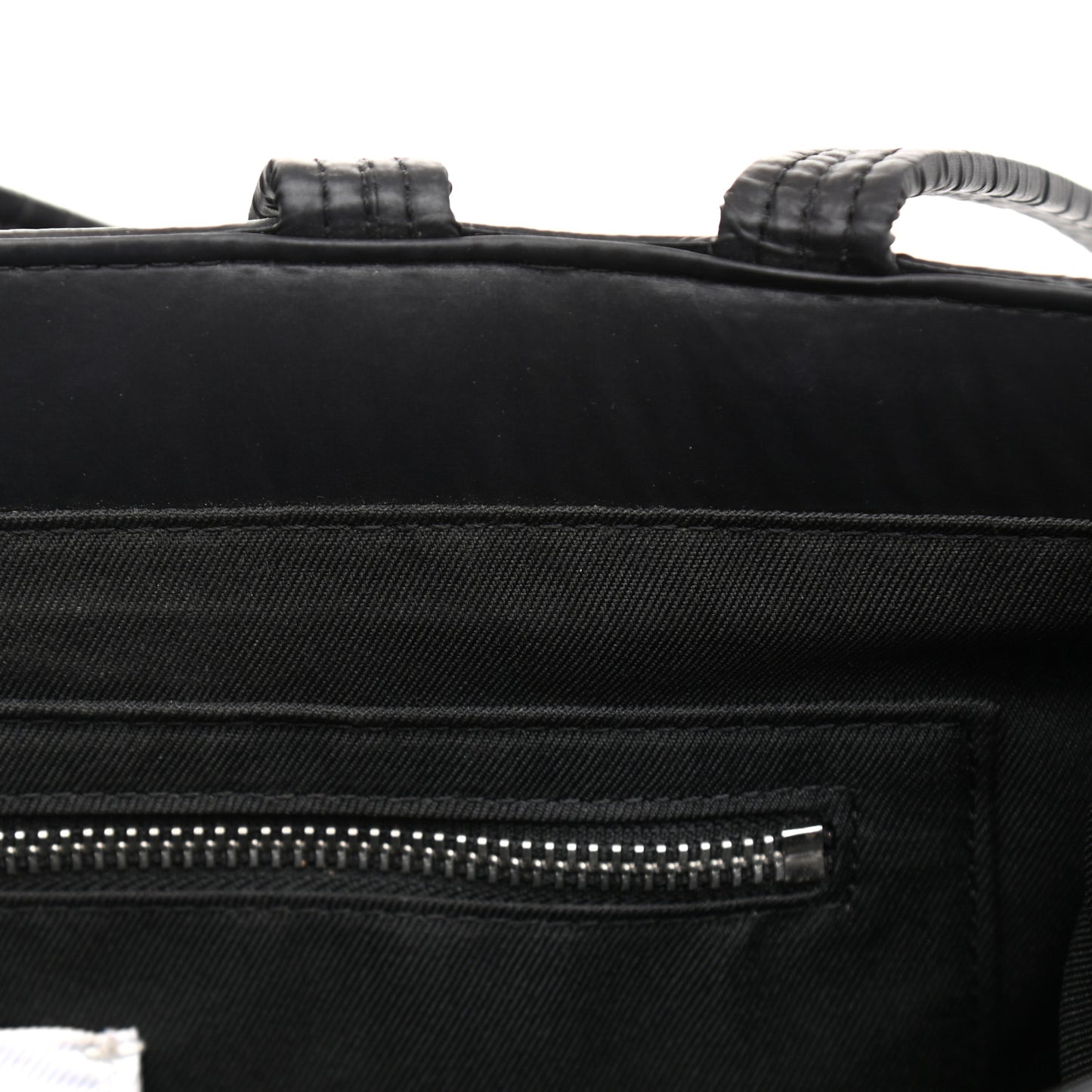 Nylon Medium Puff Shopping Bag Black