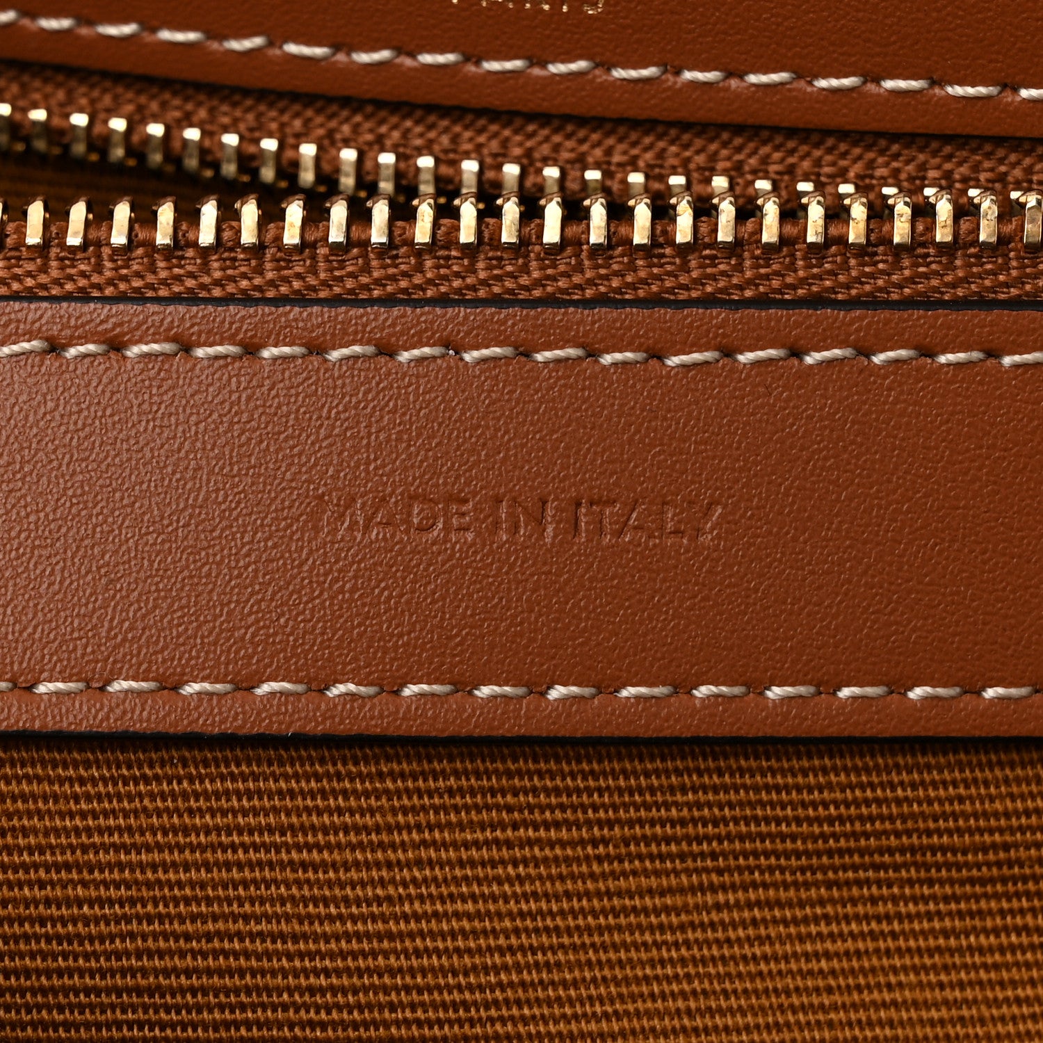 Celine Triomphe Canvas Calfskin Boston Bag Tan 7 of 11