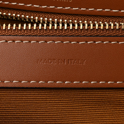 Celine Triomphe Canvas Calfskin Boston Bag Tan 7 of 11