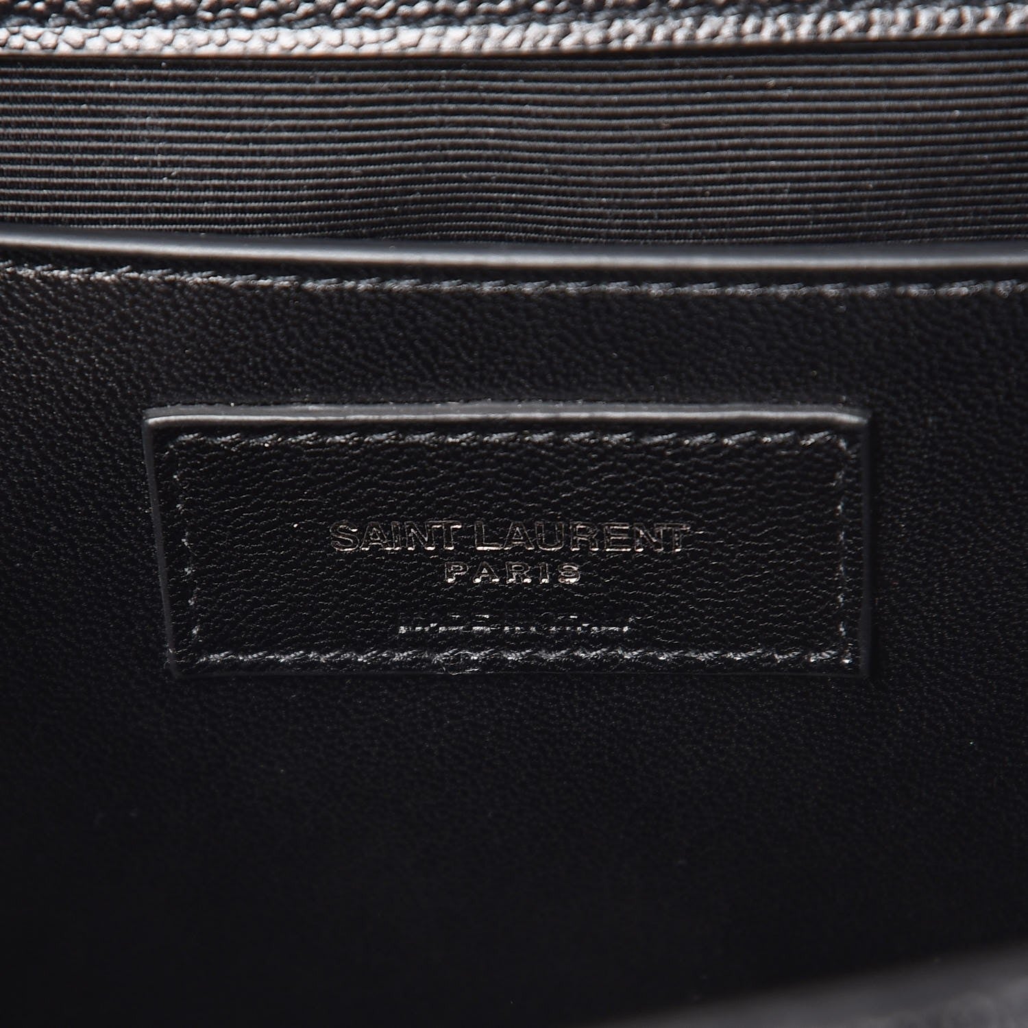 Saint Laurent Grain De Poudre Textured Mixed Matelasse Triquilt Medium Monogram Satchel Black 6 of 7