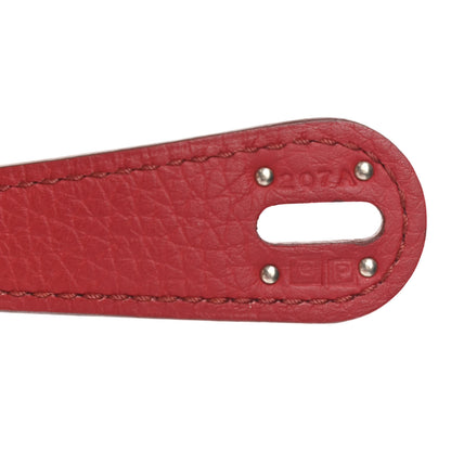 Hermes Taurillon Clemence Lindy 30 Rouge Casaque 12 of 19