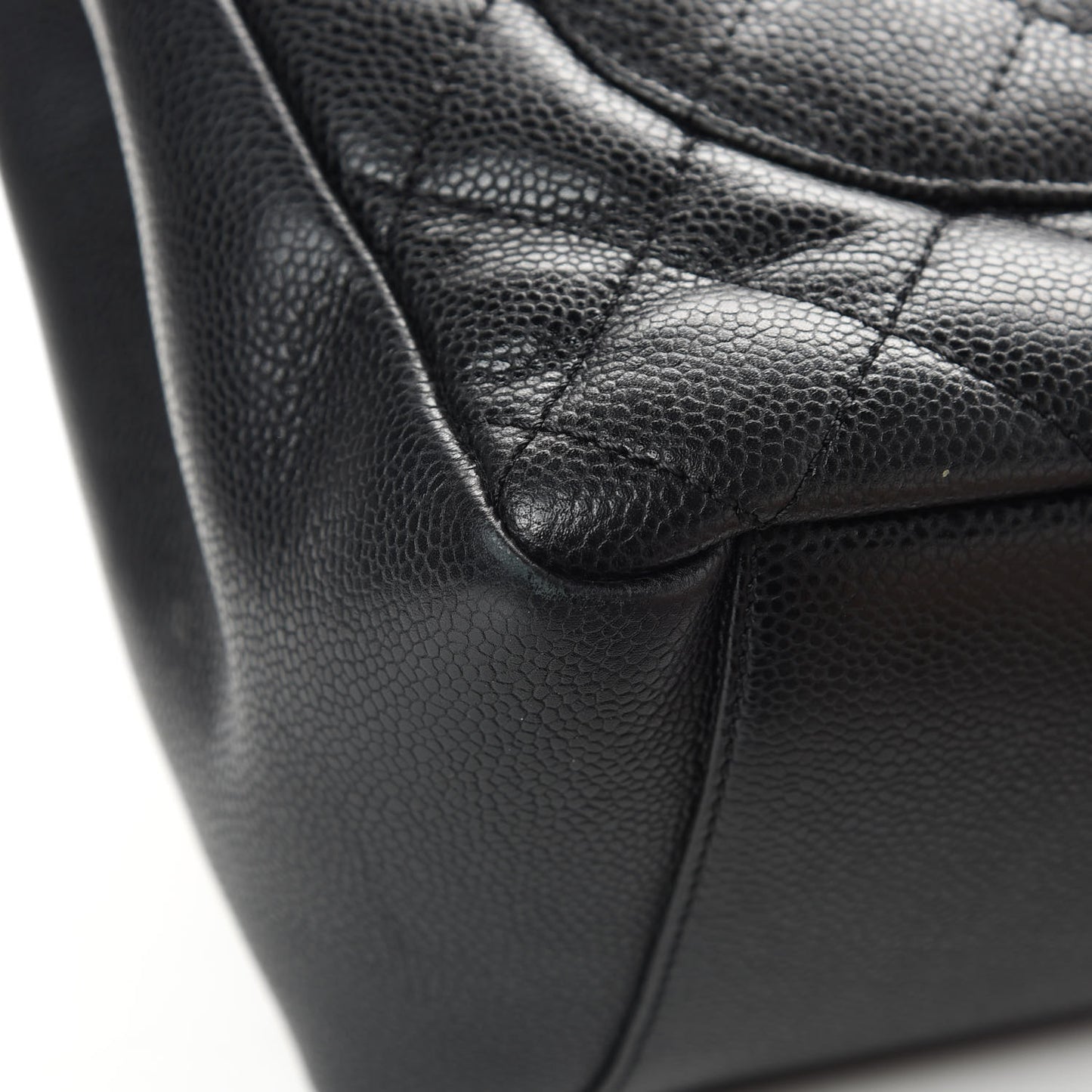 Caviar Quilted Grand Shopping Tote GST Black