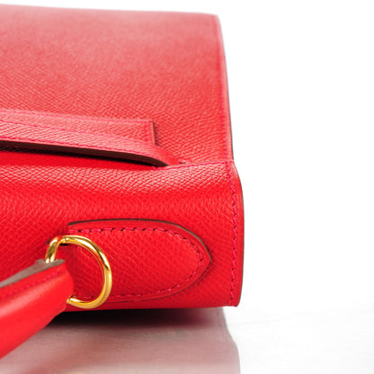 Hermes Epsom Kelly Sellier 28 Rouge Casaque 12 of 24