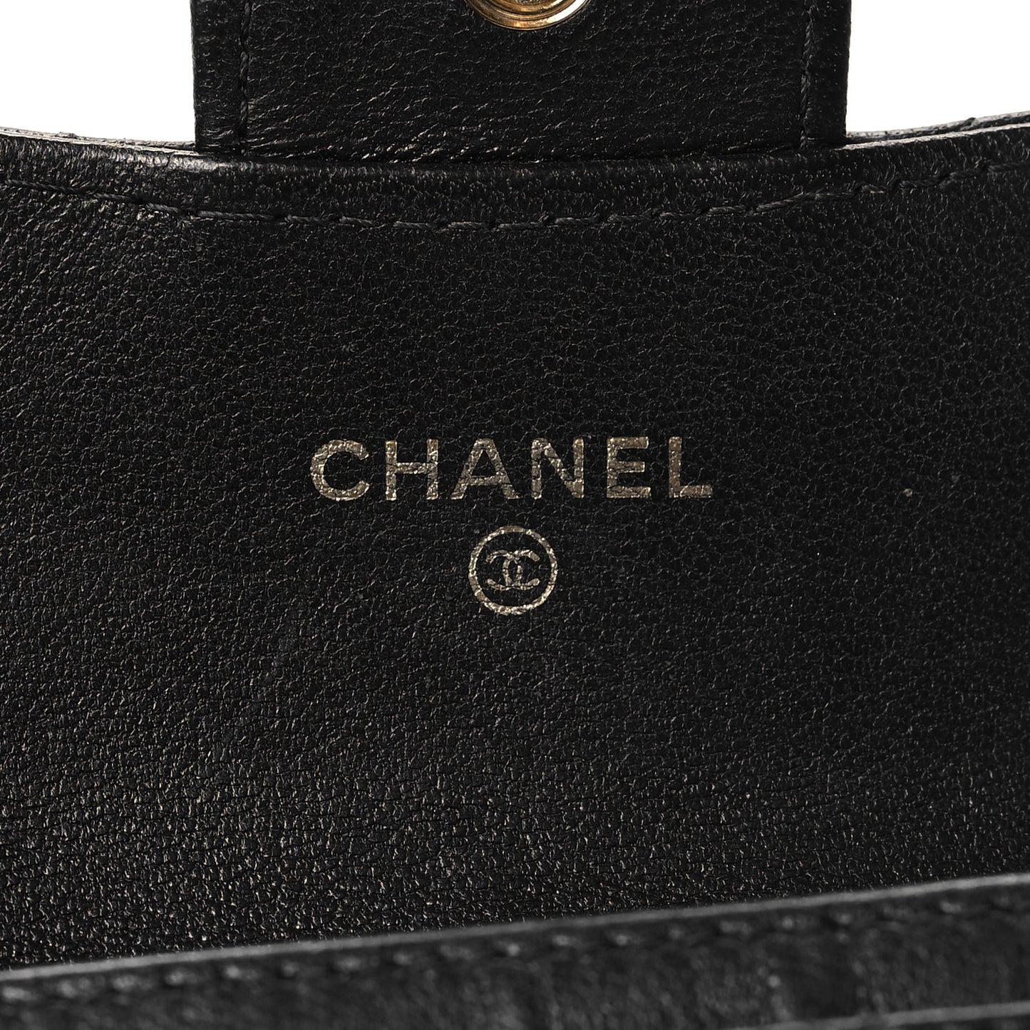 Lambskin Quilted Flap Card Holder Wallet Black