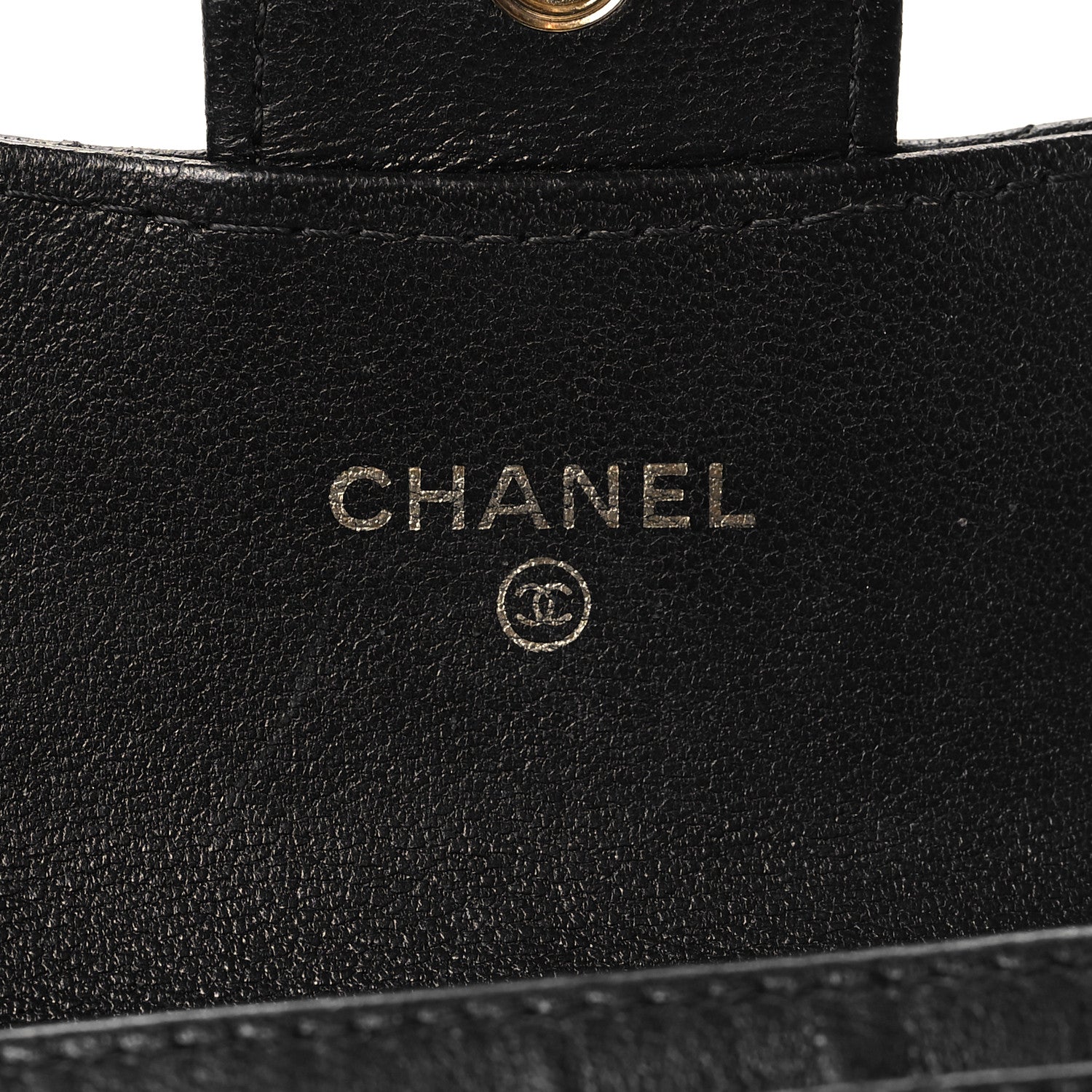 Chanel Lambskin Quilted Flap Card Holder Wallet Black 6 of 8