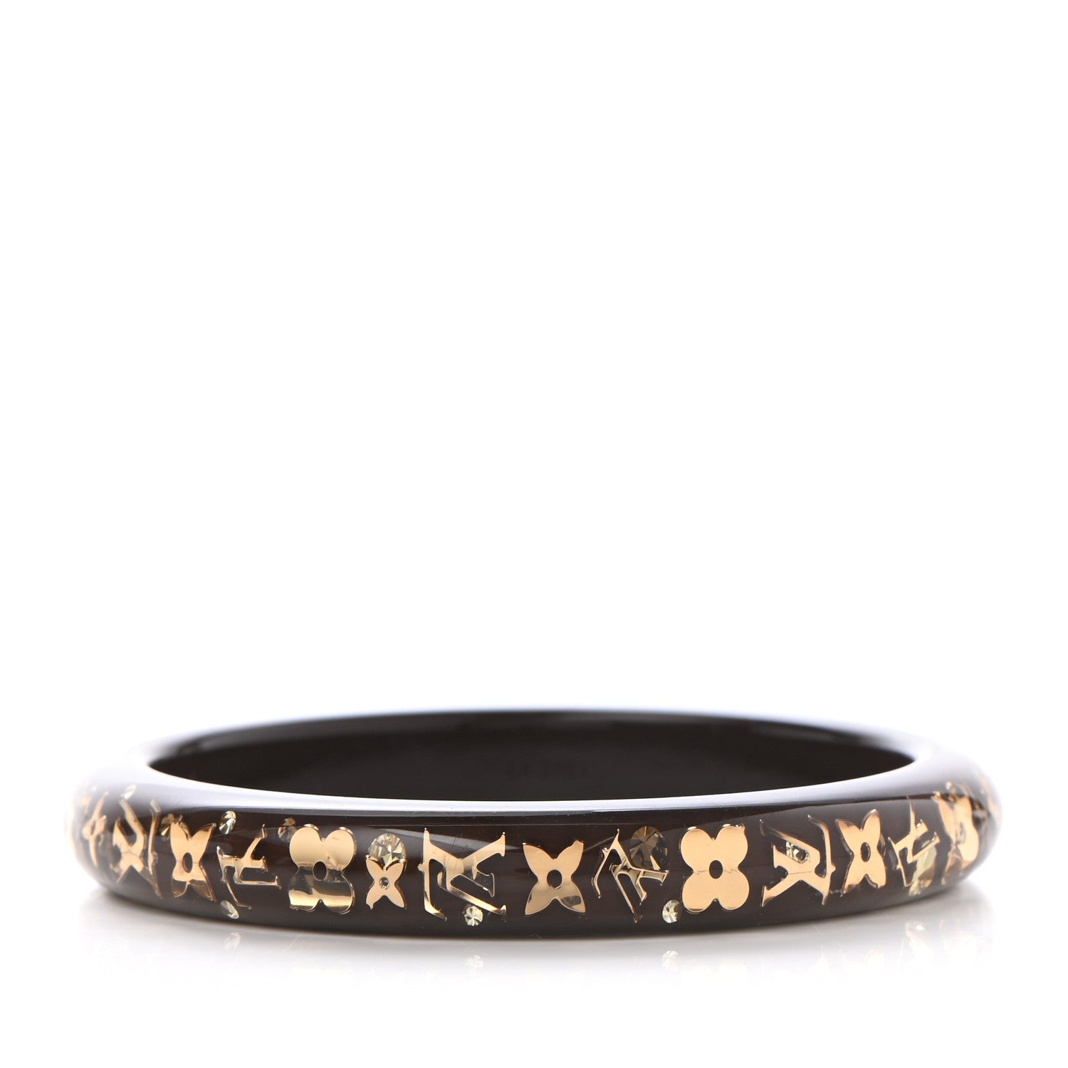 Louis Vuitton Resin Swarovski Inclusion Bracelet PM Marron 3 of 4