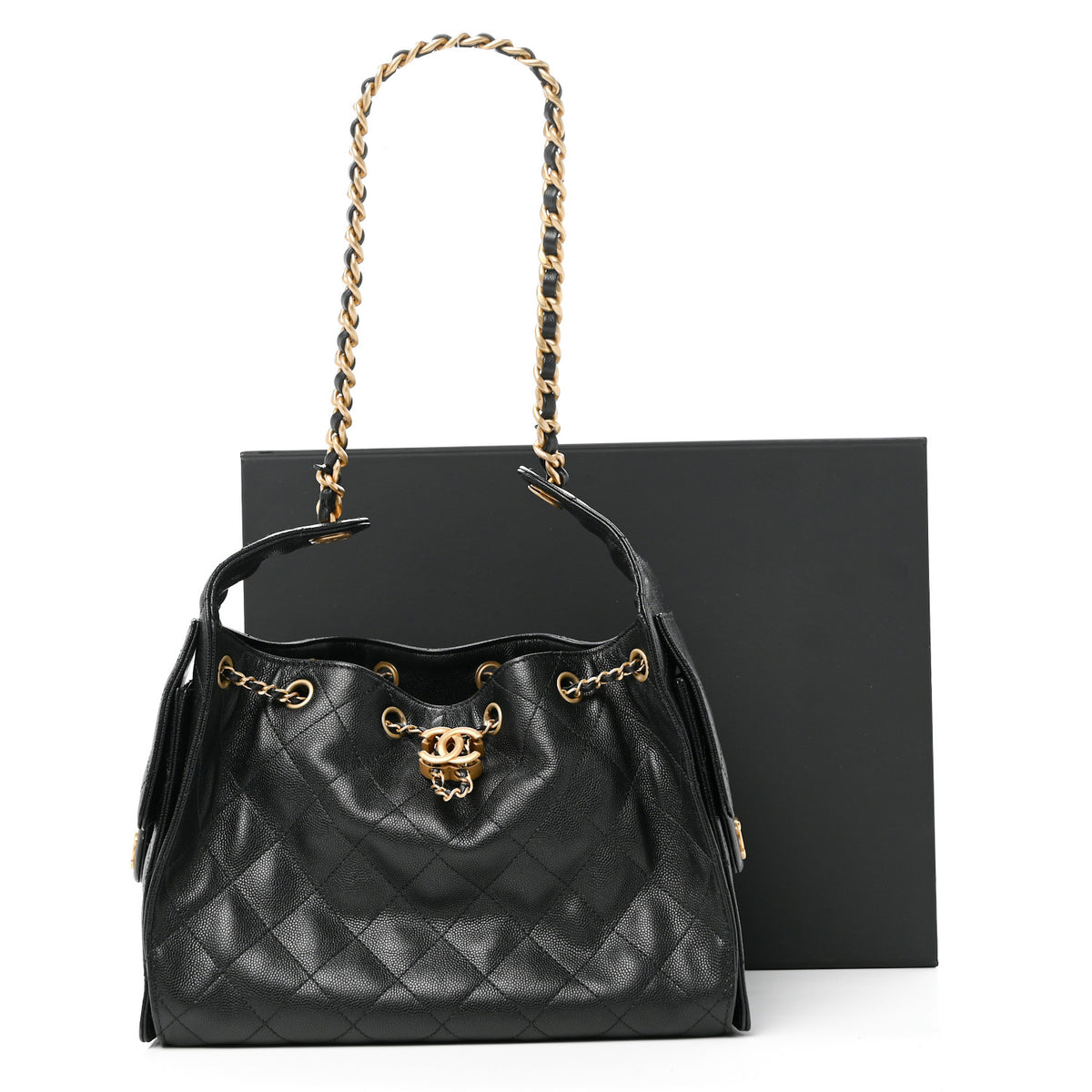 Caviar Quilted Small Chanel 25 Handbag Black